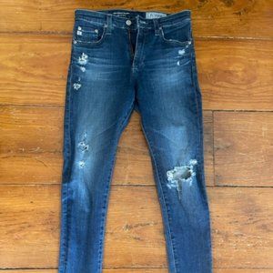 AG Denim, "The Farrah Skinny" high rise skinny jean